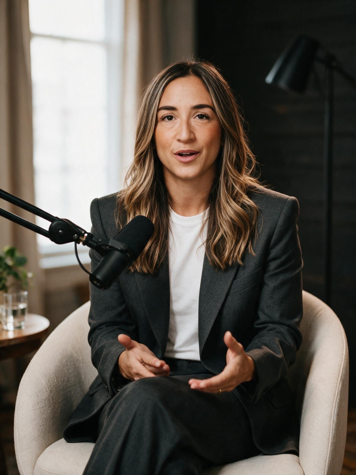 Dr. Nicole Rivera in the studio