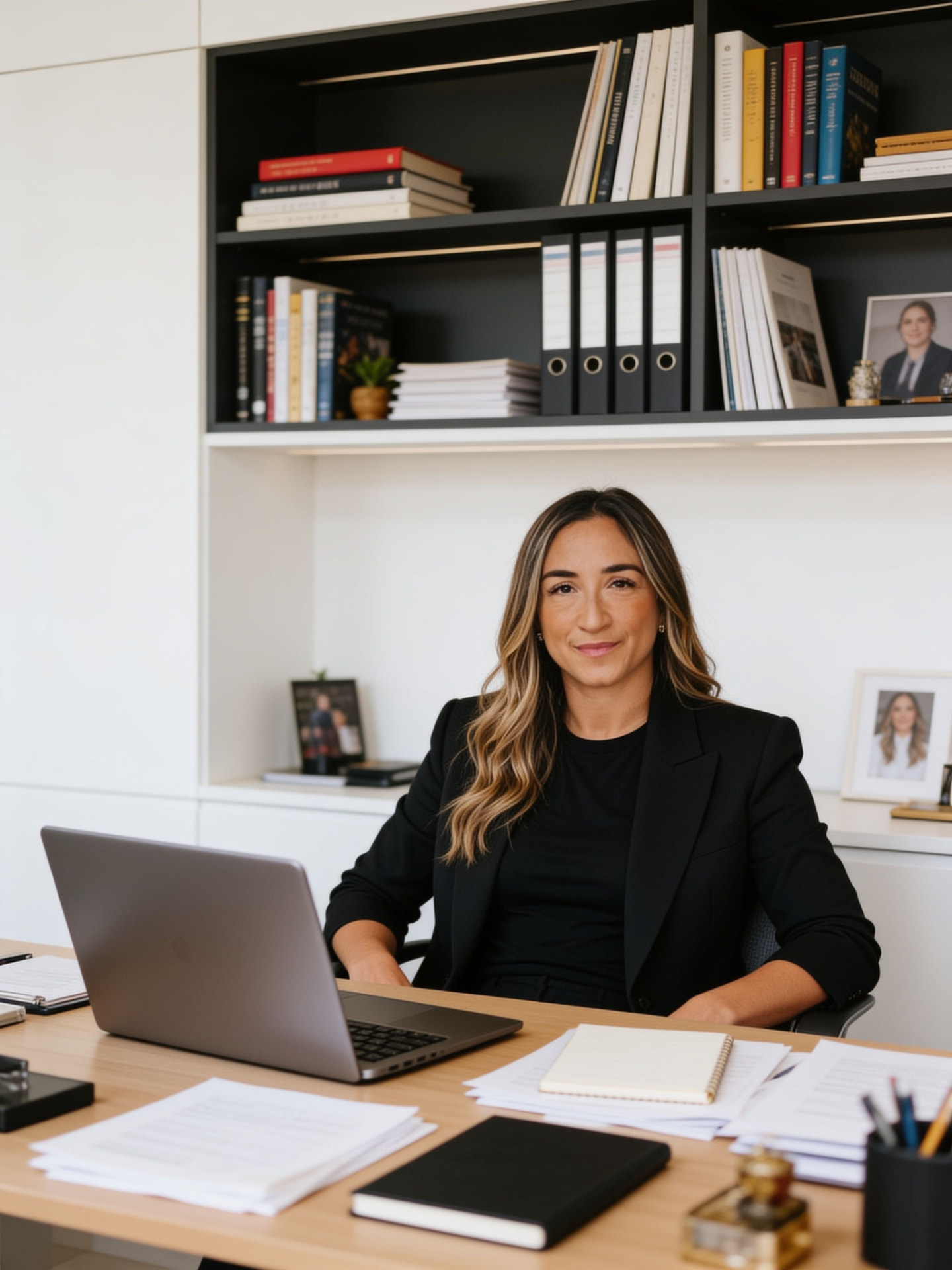 Dr. Nicole Rivera at her desk