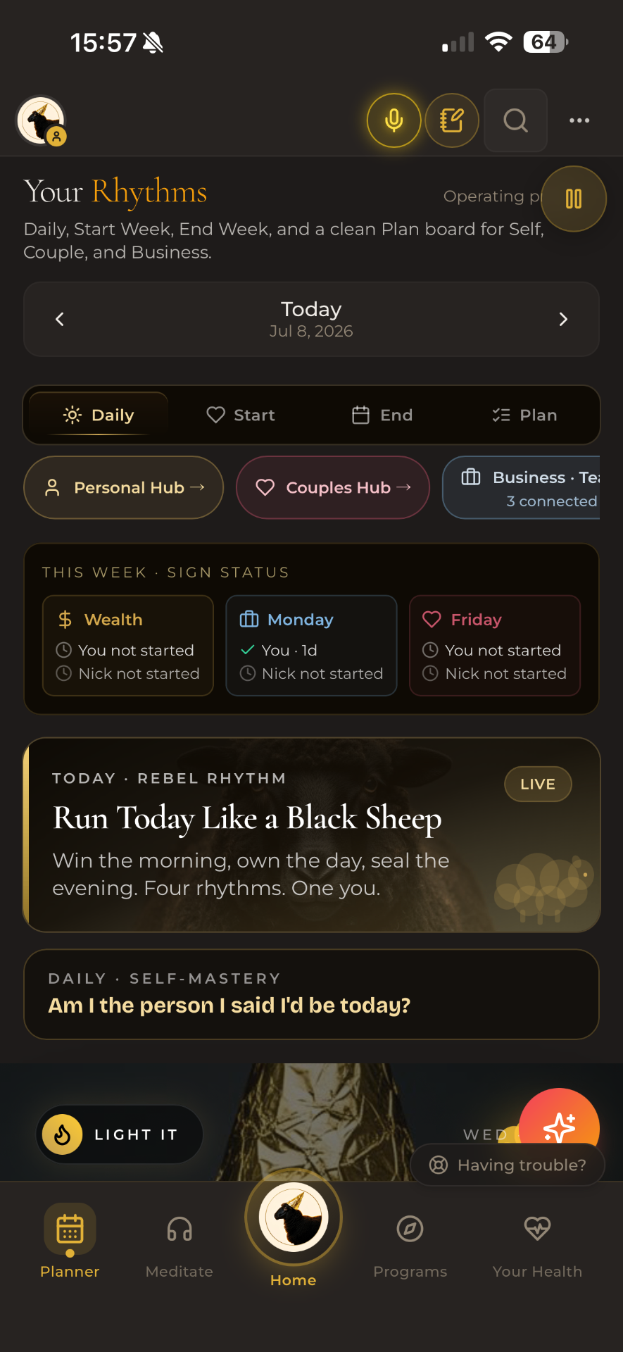 INNSPO Planner — Rhythms for Self, Couple & Business