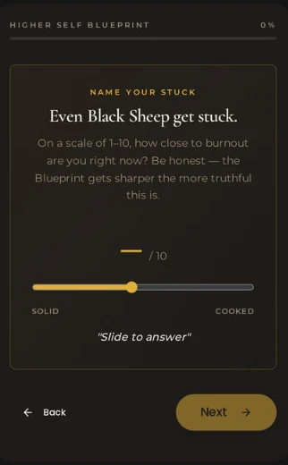 INNSPO Higher Self Blueprint screen