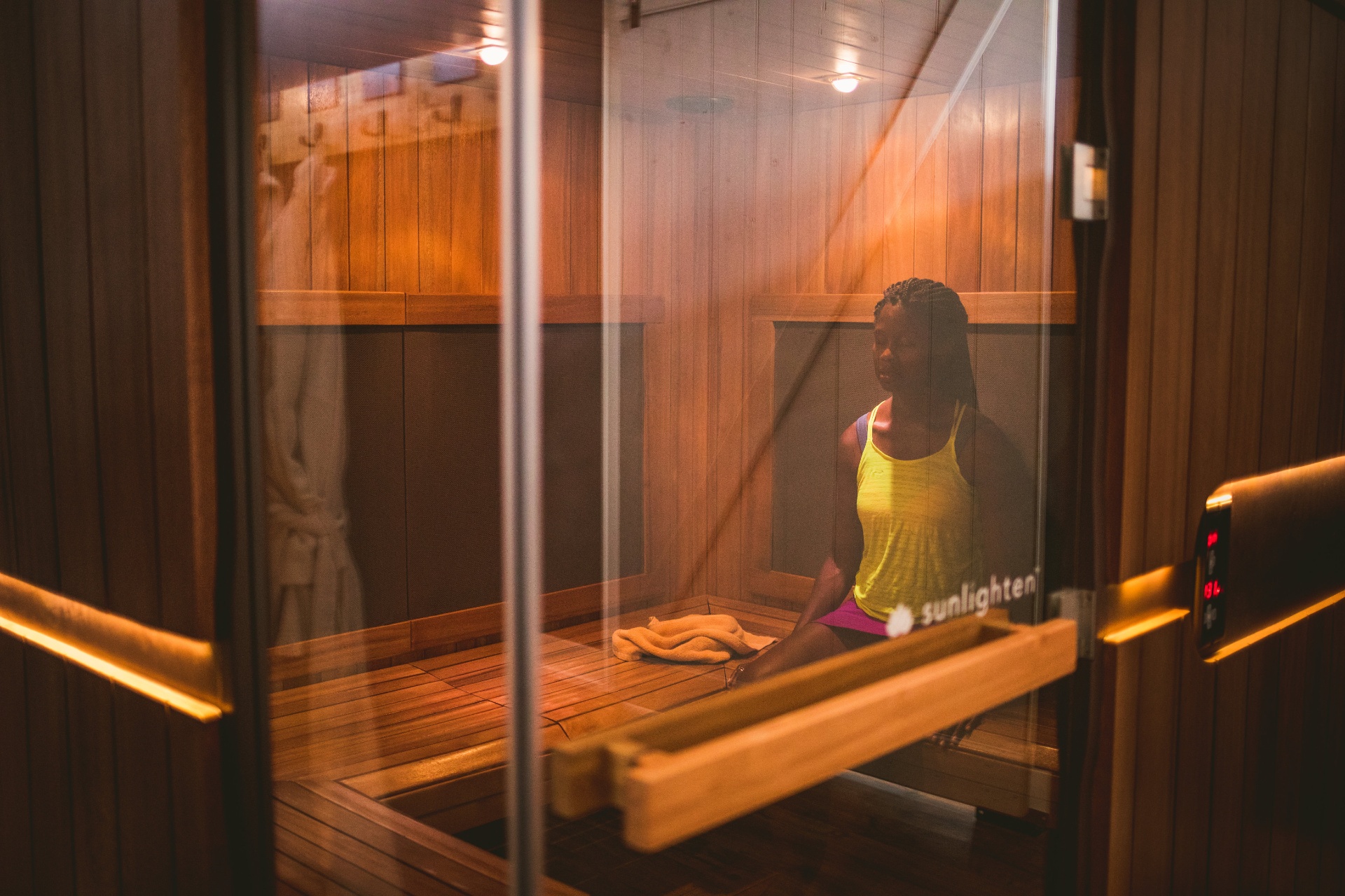 Sunlighten infrared sauna at IWG Belmar — part of the in-clinic detox protocol