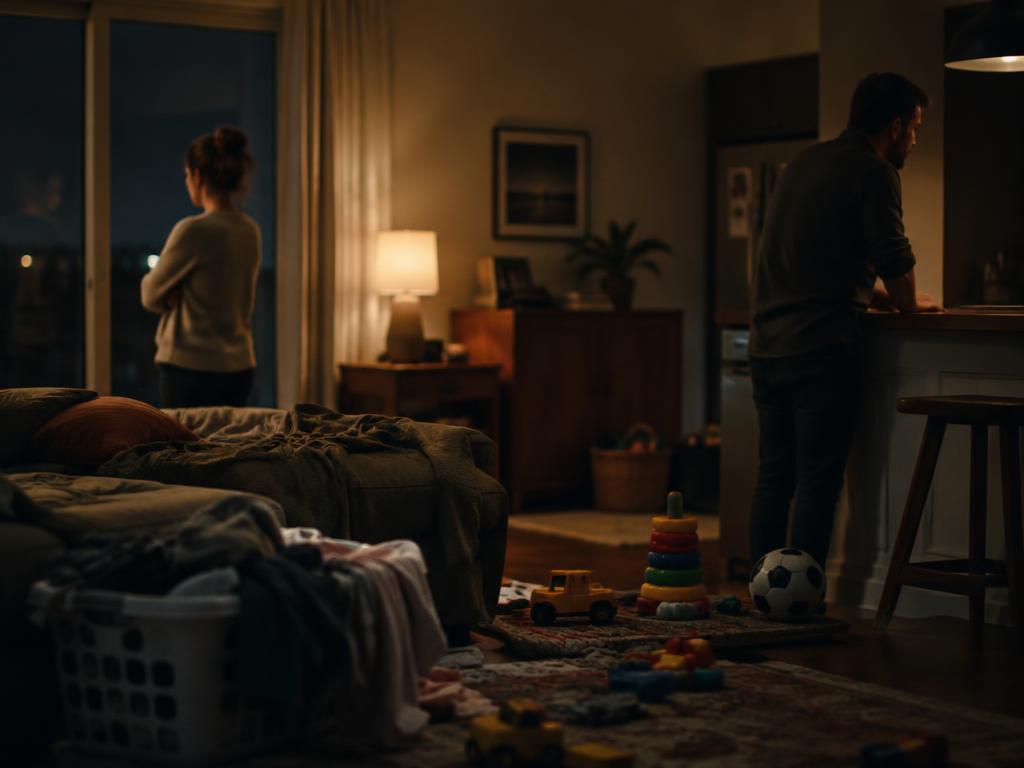 A couple feeling disconnected in their home